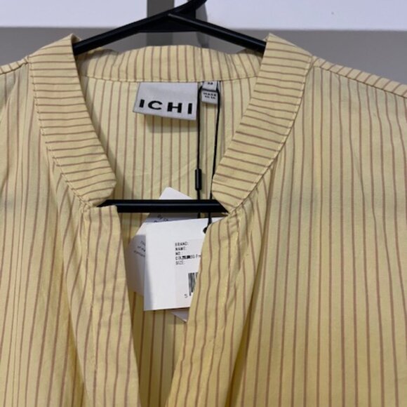 Yellow Striped Shirt Dress - Picture 3 of 6